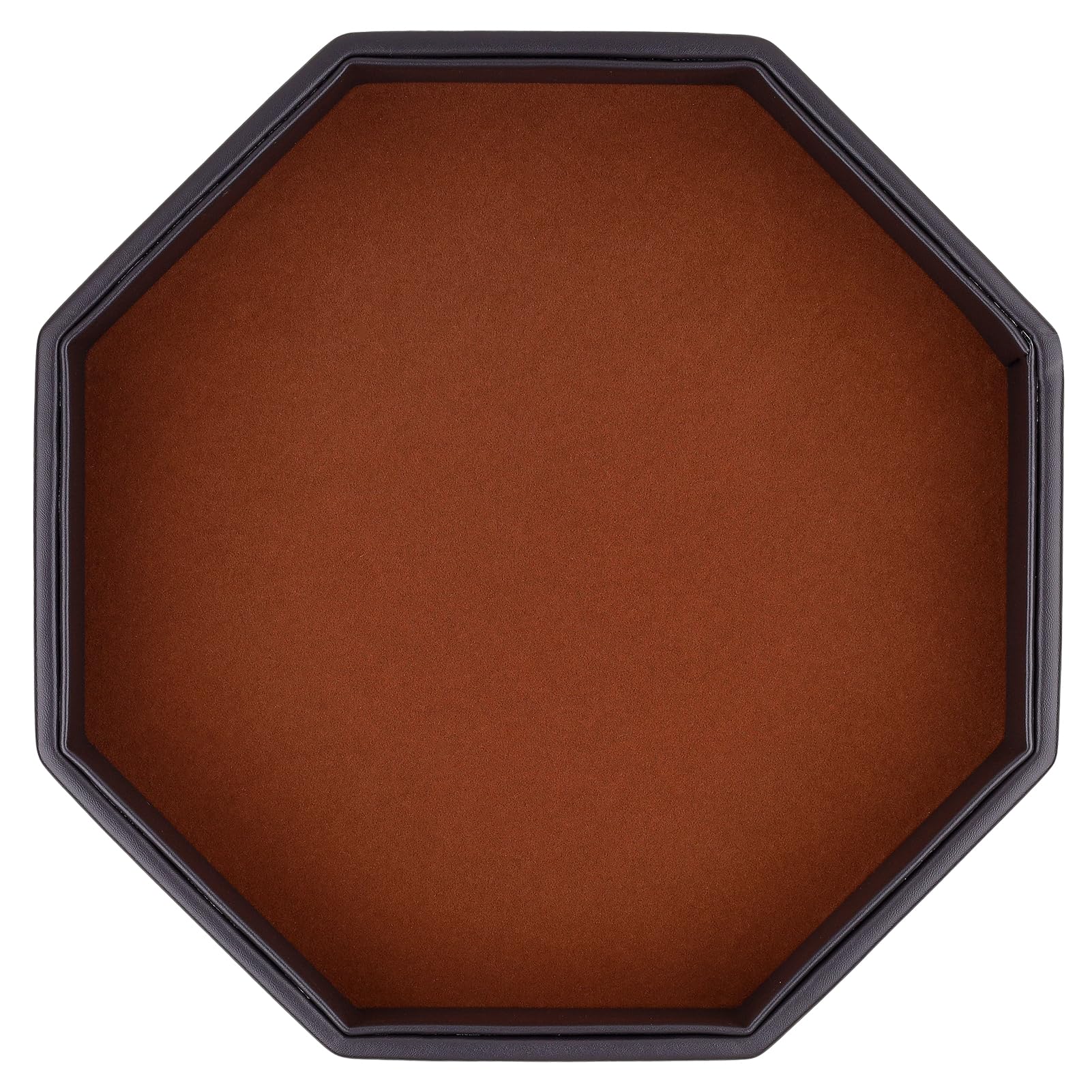 RERIVER dice tray exterior in PU leather for durable, stylish rolling sessions.