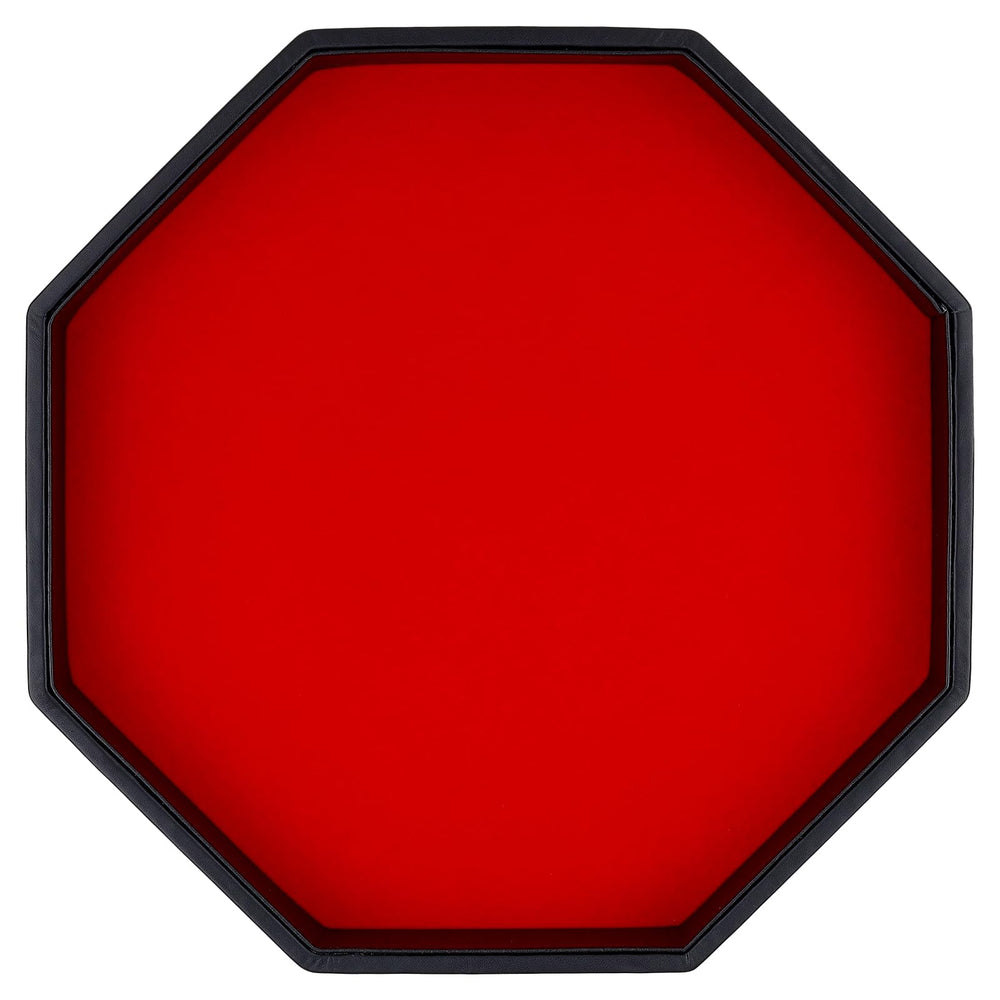 RERIVER dice tray in red PU leather for durable tabletop play