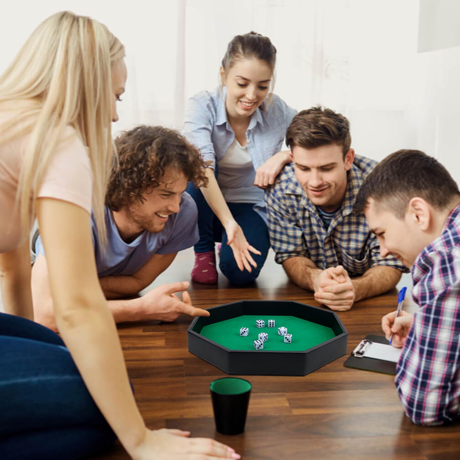 RERIVER thick-side edges prevent dice from escaping the tray