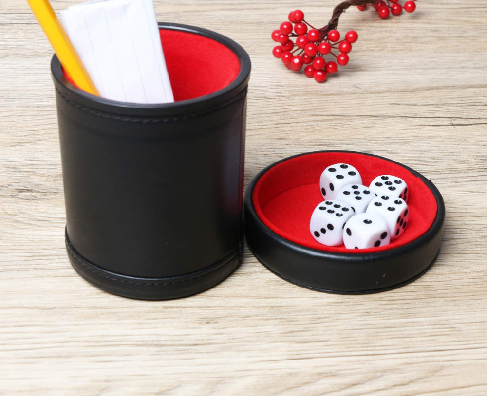 RERIVER PU leather dice cup designed for frequent game nights.