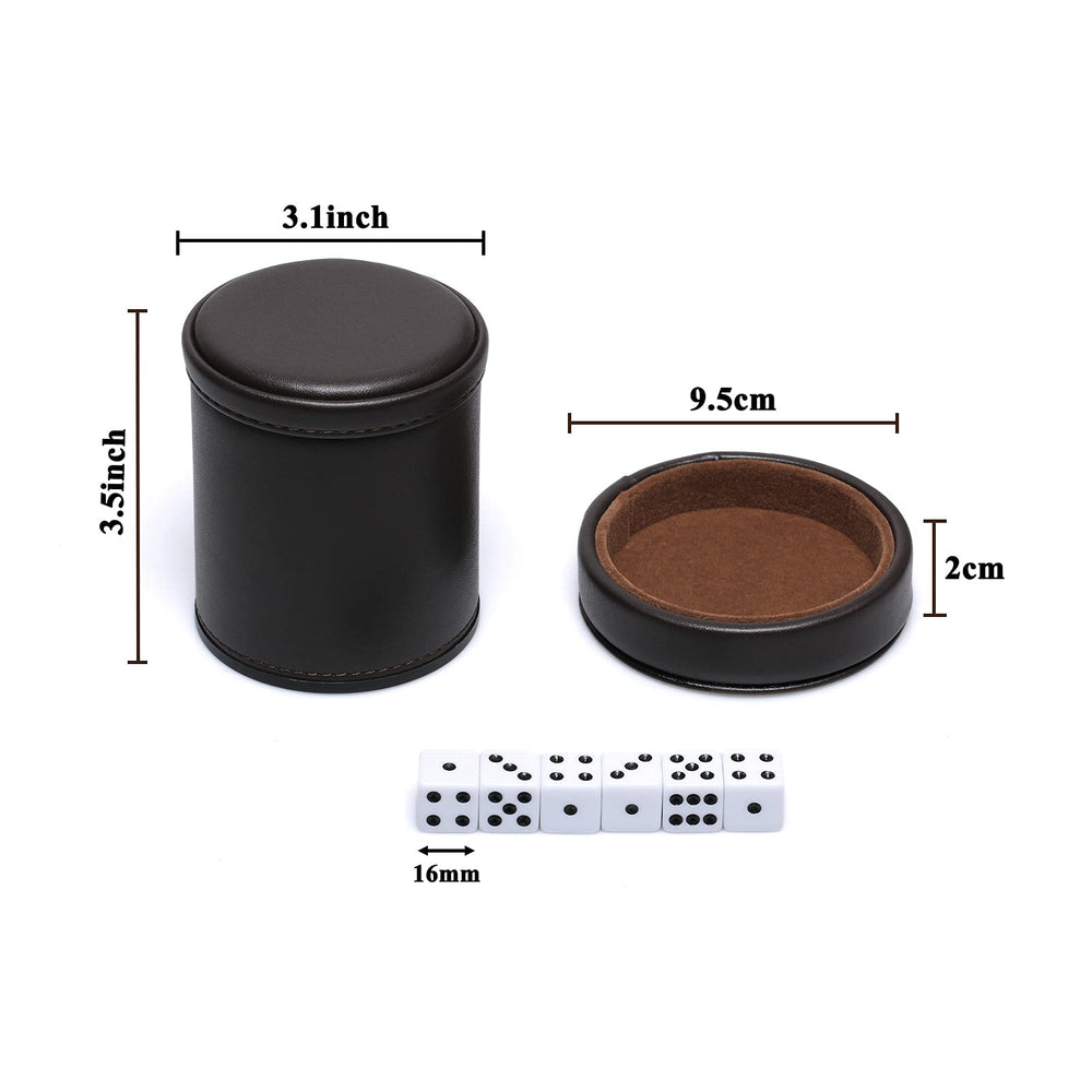 Includes 6 black-dot dice for immediate gameplay with the RERIVER cup.