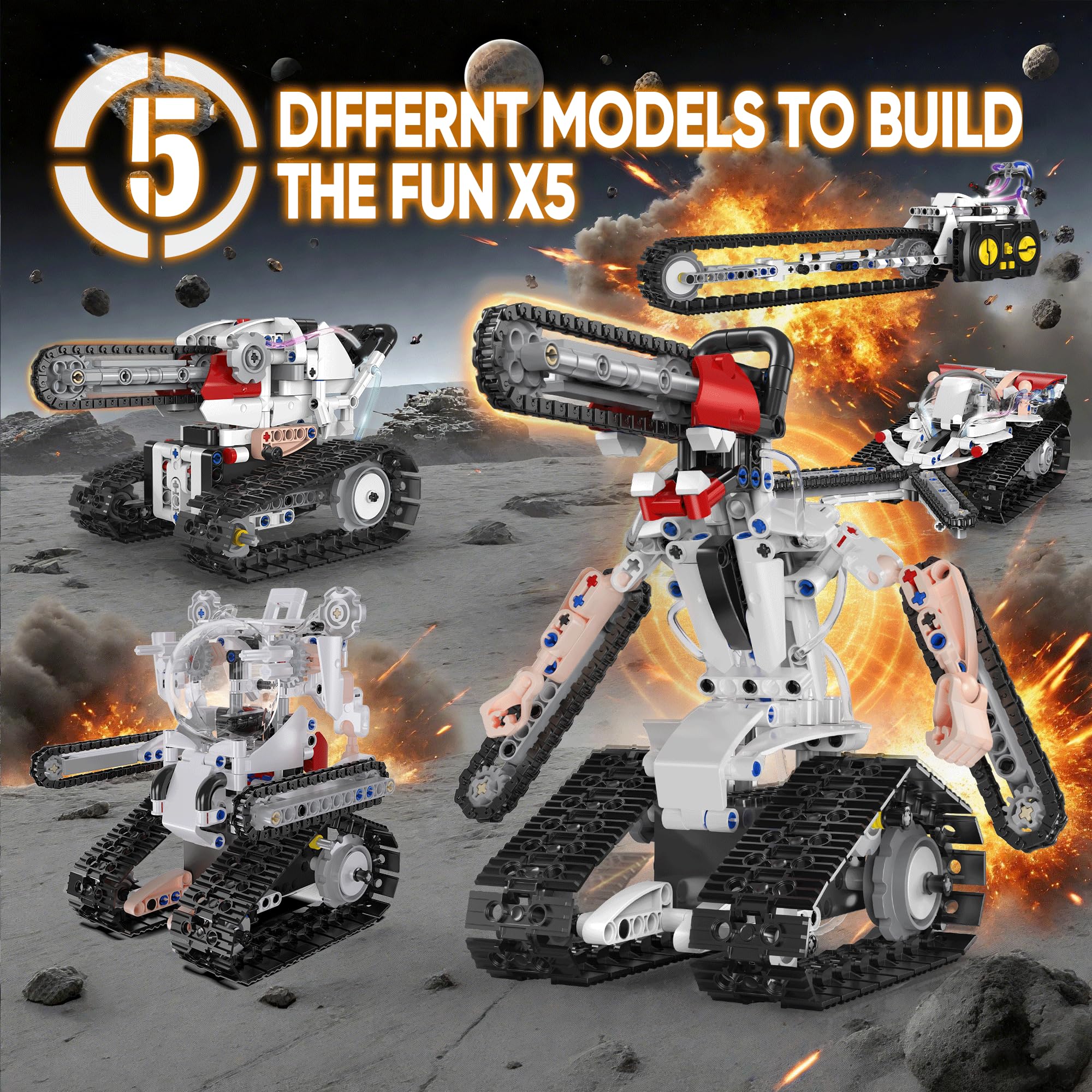 Resosese space chainsaw robot build kit for imaginative space-themed problem solving.