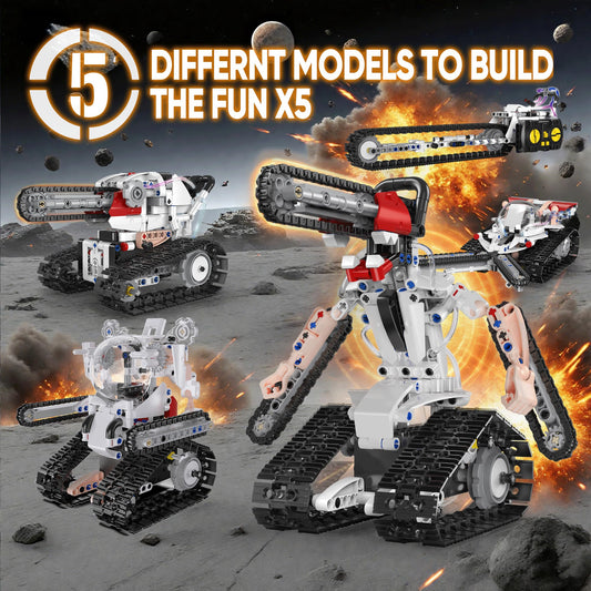 Resosese space chainsaw robot build kit for imaginative space-themed problem solving.