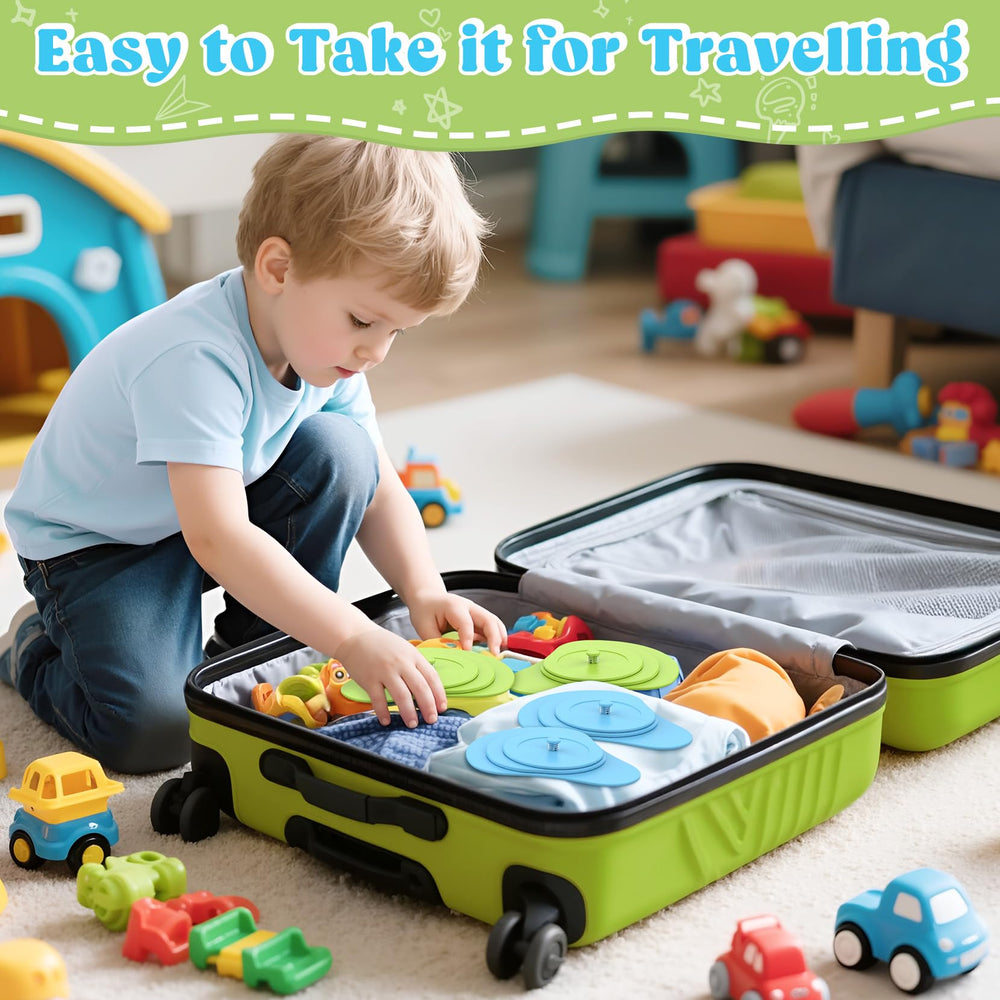 RESOVO blue holder with spring mechanism for smooth card insertion.
