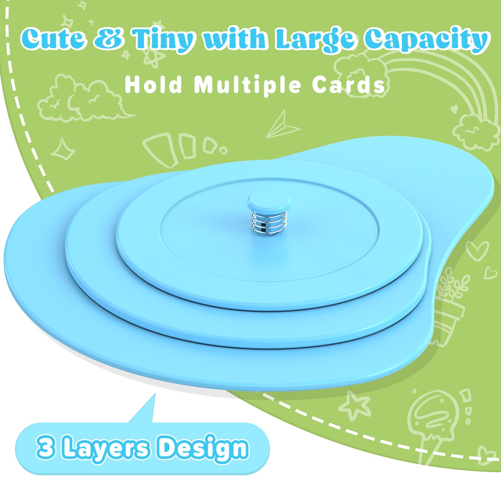 RESOVO green holder with multi-layer slots keeps cards secure during games.