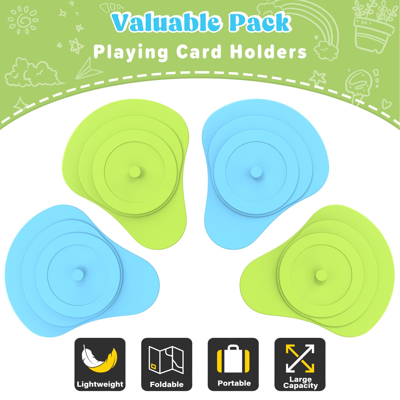 RESOVO travel-ready card holder fits bags for on-the-go family play.