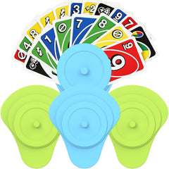 RESOVO blue compact Playing Cards Holder for small hands, easy card management.