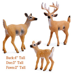 RESTCLOUD deer figurines doe shows graceful pose, perfect for diorama scenes.