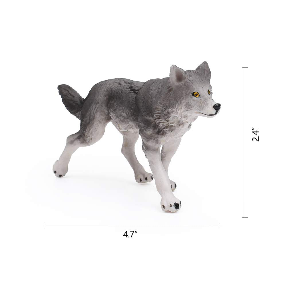 RESTCLOUD Wolf Running figurine captures motion for dynamic scenes.