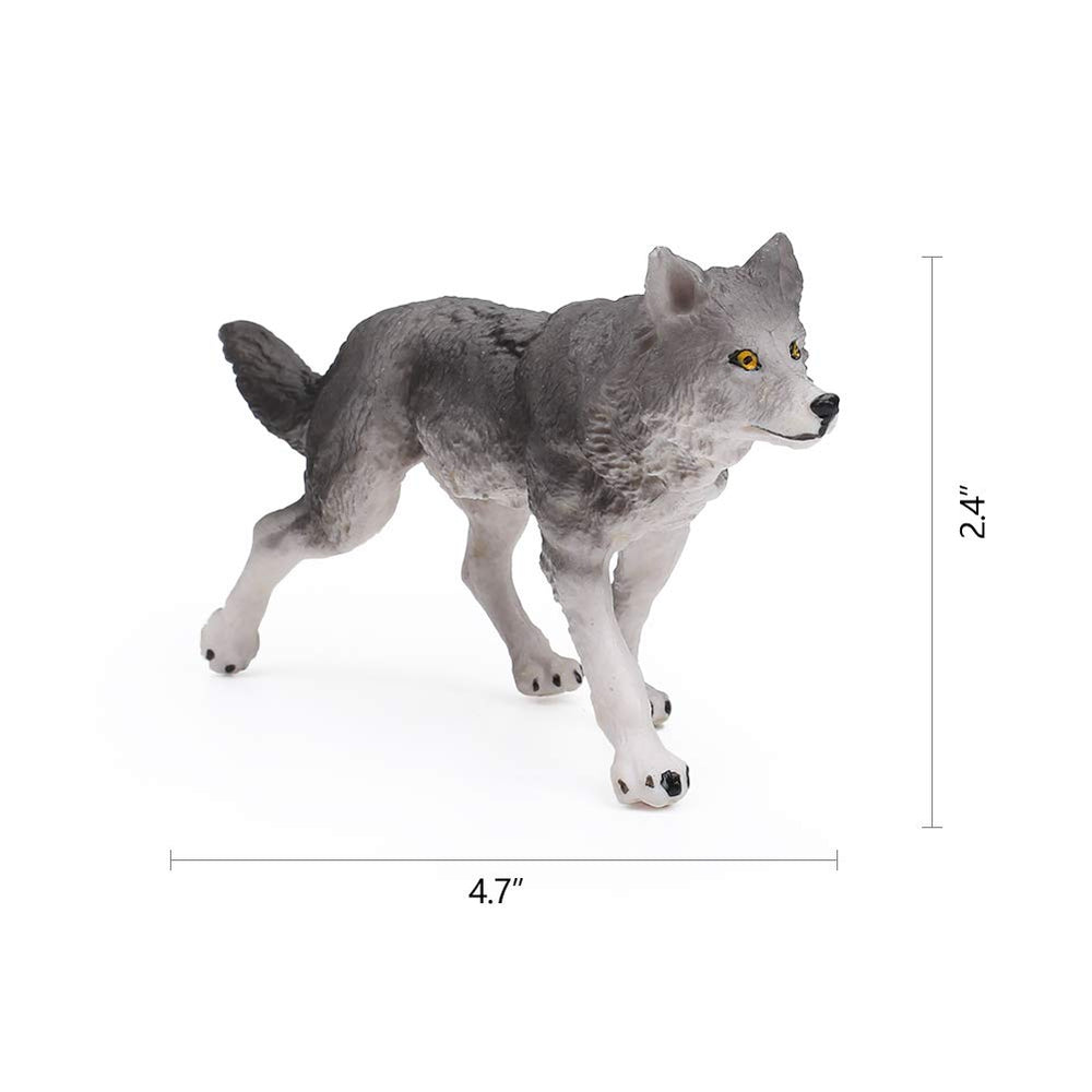RESTCLOUD Wolf Running figurine captures motion for dynamic scenes.