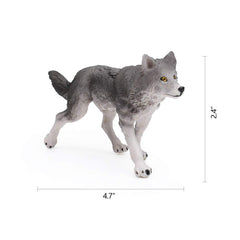 RESTCLOUD Wolf Running figurine captures motion for dynamic scenes.