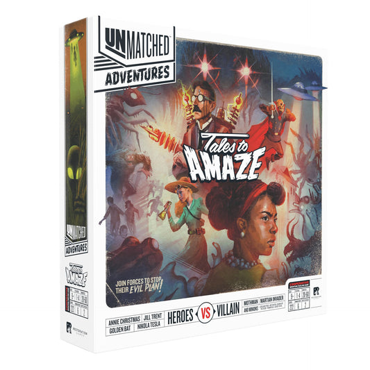 Restoration Games Unmatched Adventures Nikola Tesla miniature for epic co-op battles.