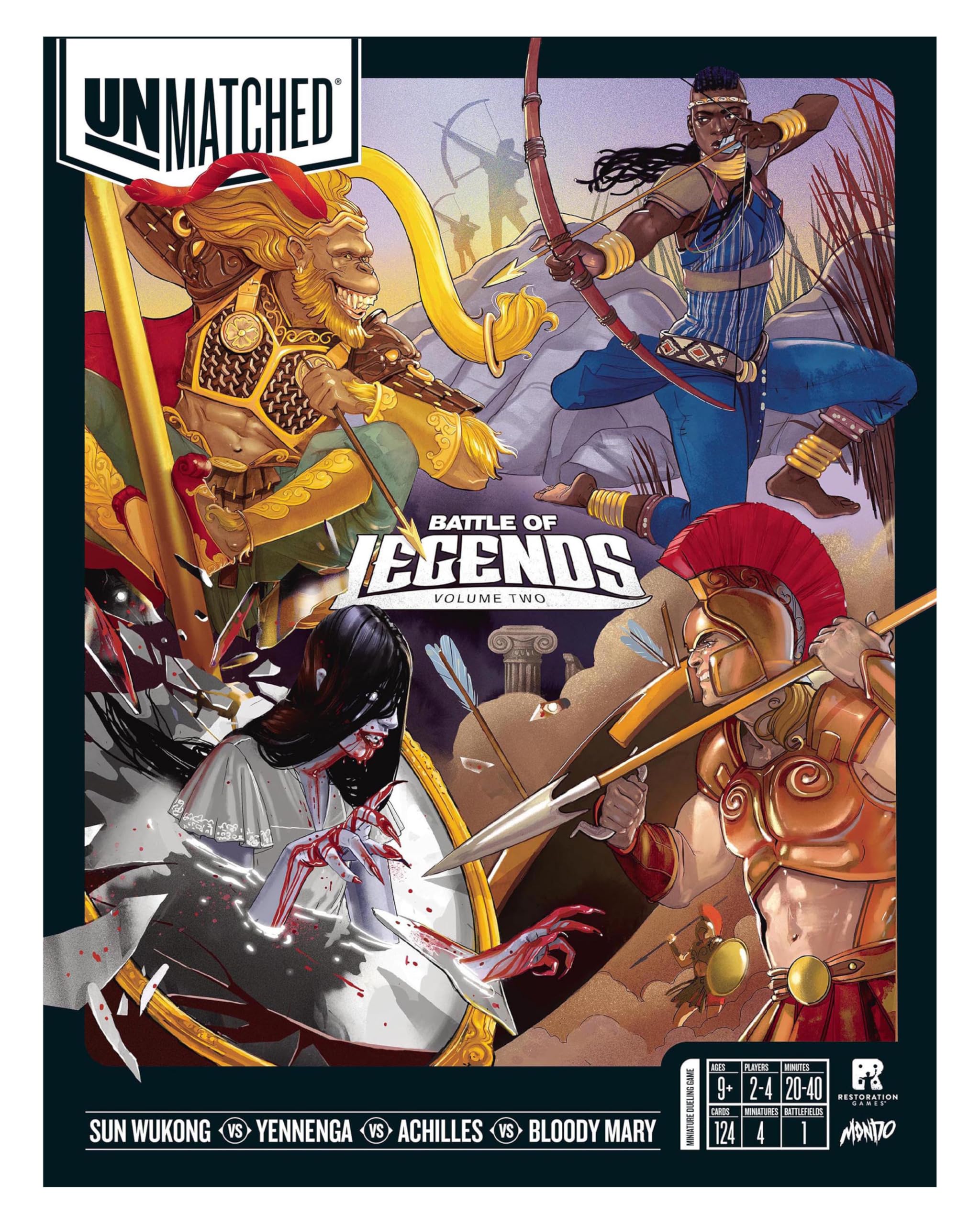 Restoration Games Unmatched Achilles miniature ready for dueling and strategy