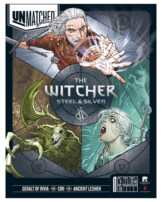 Restoration Games Unmatched The Witcher Steel & Silver Geralt miniature for epic duels