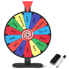 Retbtnm 12-inch prize wheel front view with 14 slots for events