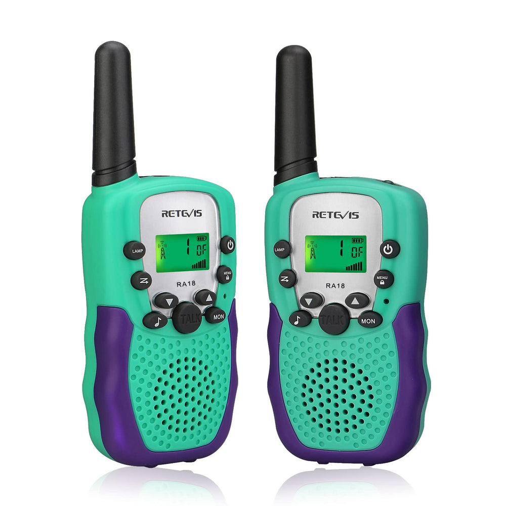 Retevis RA18 kid's walkie talkie LCD display for easy channel checks