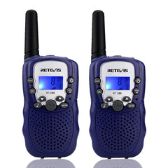 Retevis RT388 dark blue kids walkie talkies with backlit LCD display