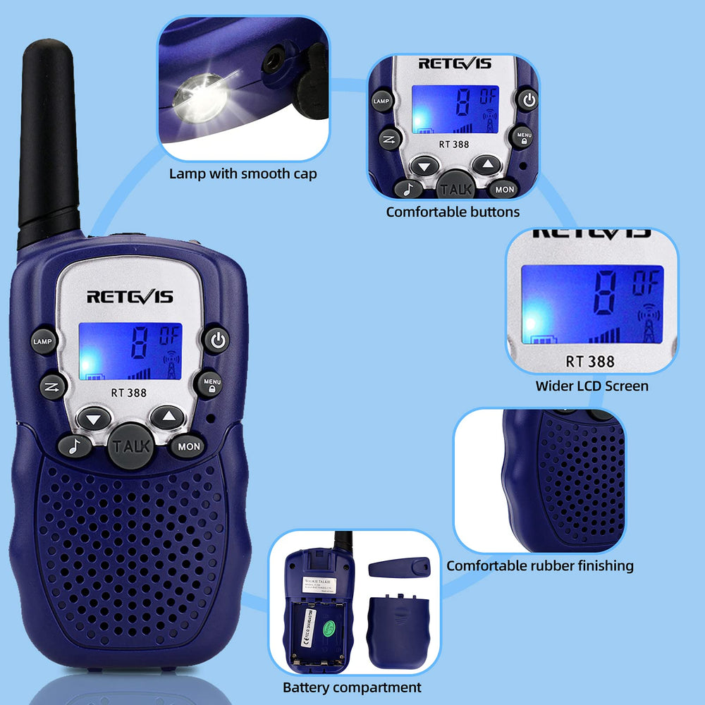 Retevis RT388 VOX hands-free function for effortless talk during activities