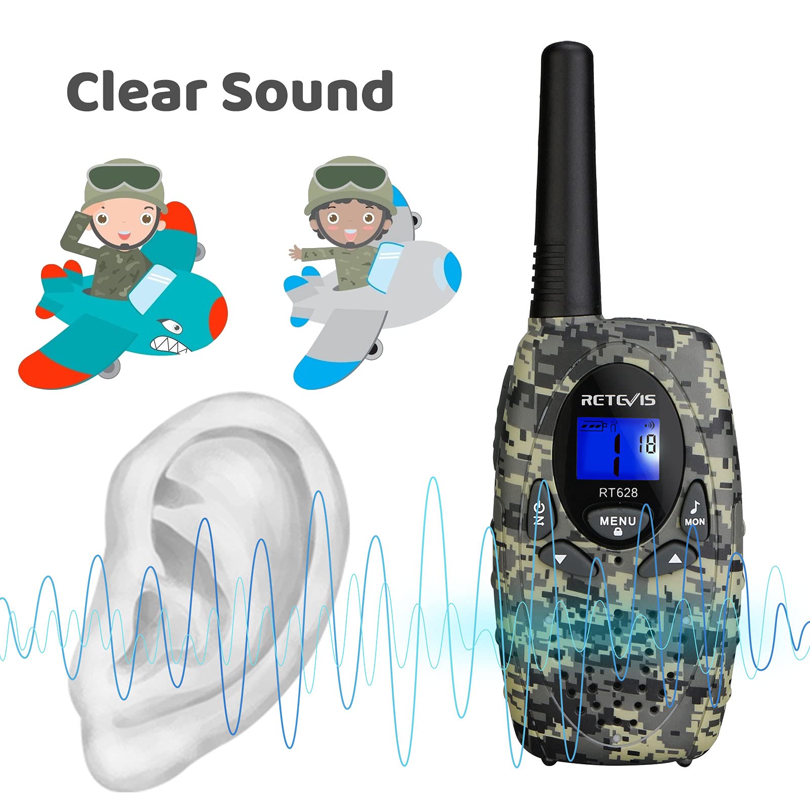 Retevis RT628 22 channels with CTCSS/DCS for clear communication