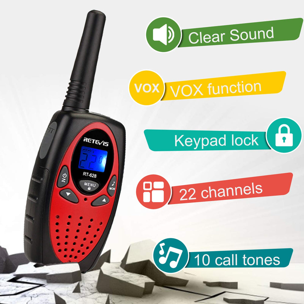 Retevis RT628 offers 22 channels for flexible family communication.