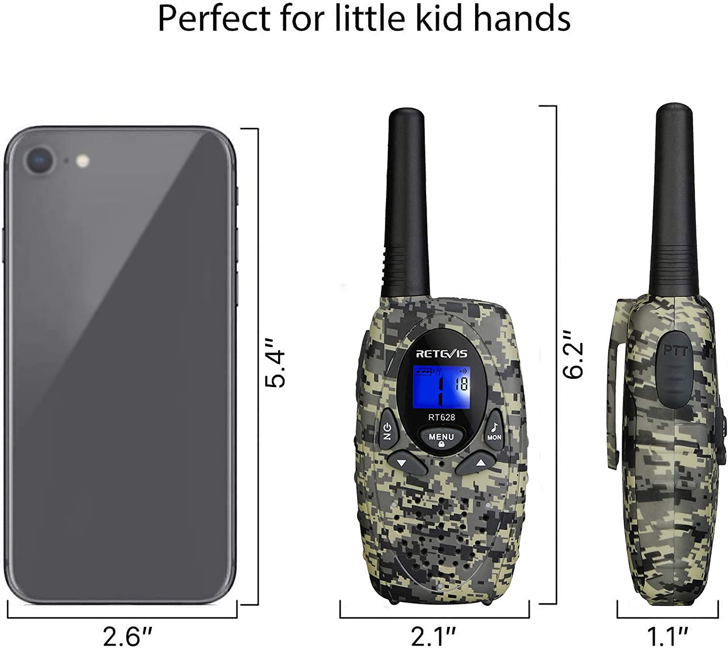 Retevis RT628 user-friendly controls for kids