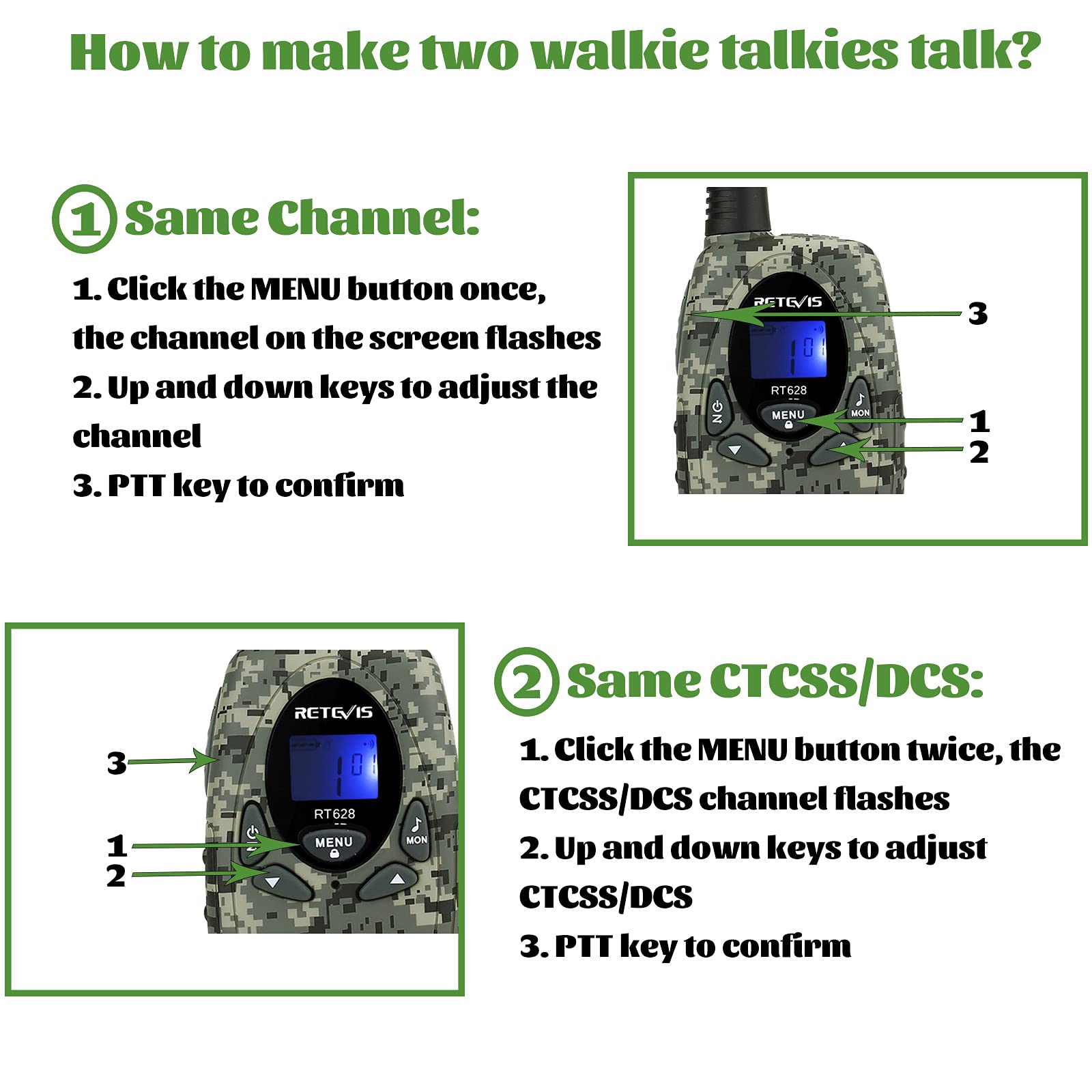 Retevis RT628 keypad lock prevents accidental presses during play