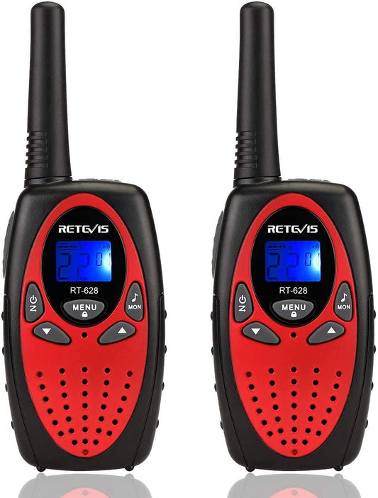 Retevis RT628 kids walkie talkie compact design for easy grip and portability.