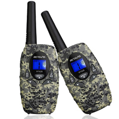 Retevis RT628 camo kids walkie talkies, 2-pack for outdoor play