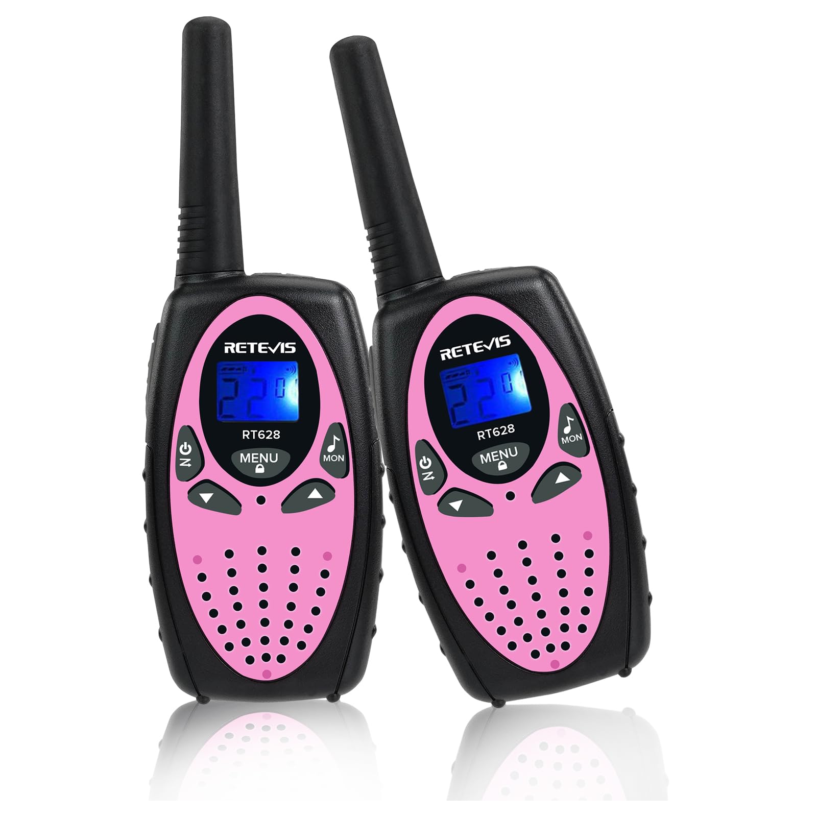 Retevis RT628 front view, kid-friendly grip for easy handling