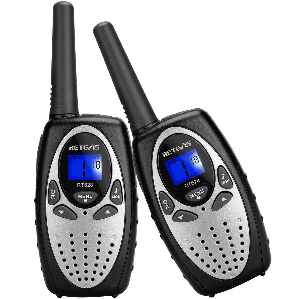 Retevis RT628 kids walkie talkies silvery pair for easy sharing adventures