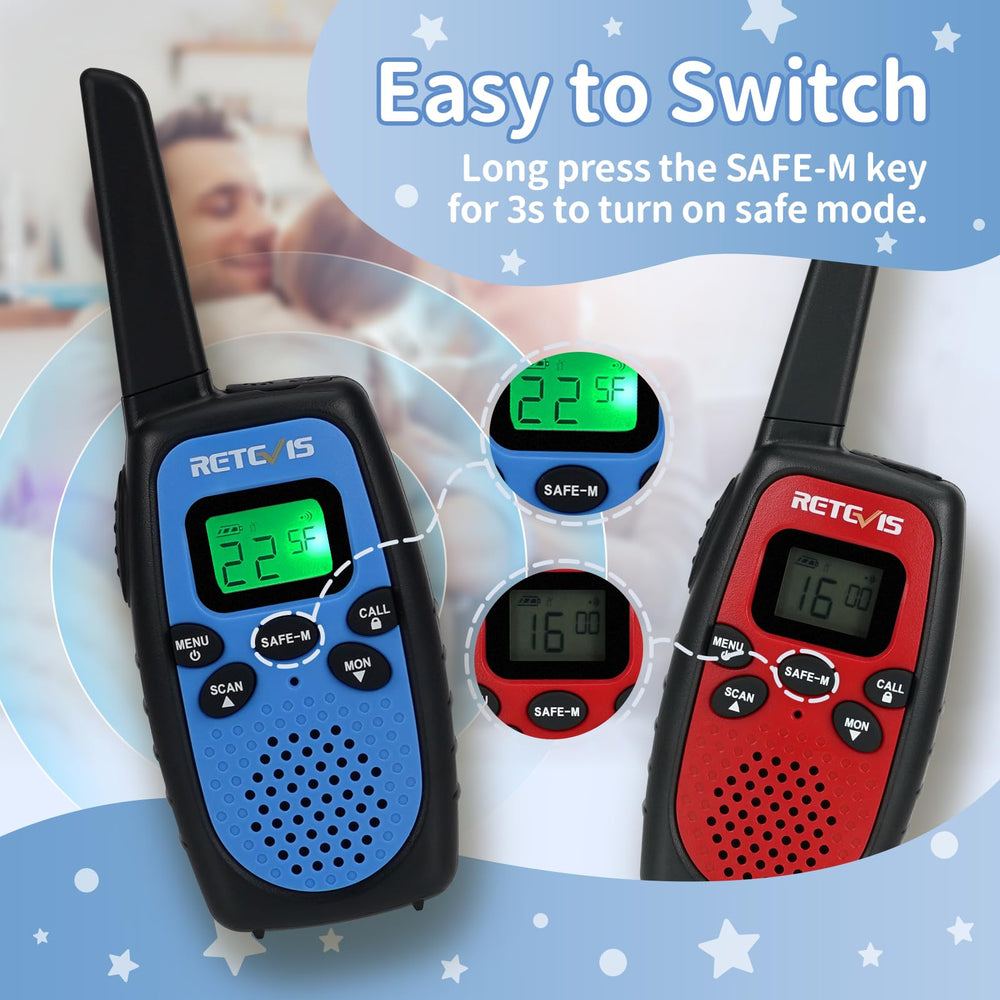 Retevis RT628S Safe-M mode activation for private calls outdoors.