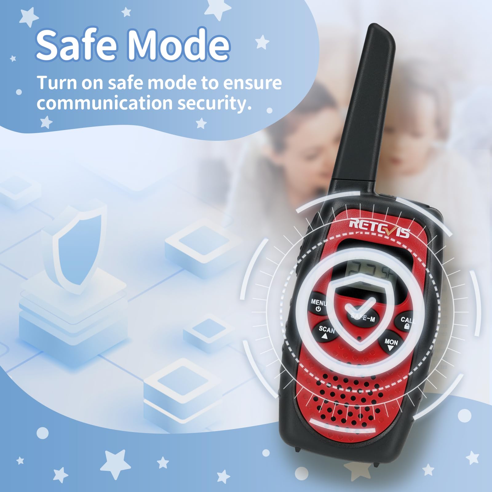 Retevis RT628S in family use setting for quick safety alerts.