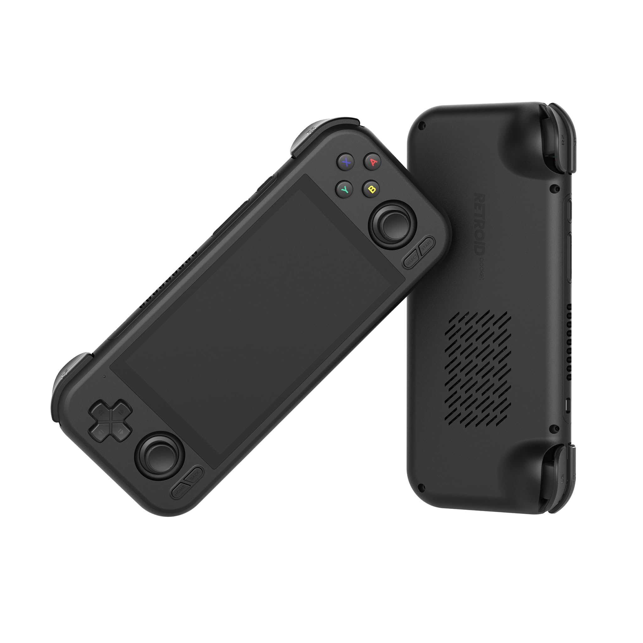 Retroid Pocket 4 Pro front view shows a 4.7-inch display for handheld gaming