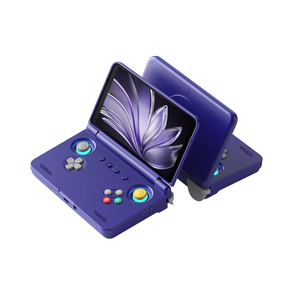 Retroid Pocket Flip 2 close-up on AMOLED display for vivid retro visuals.