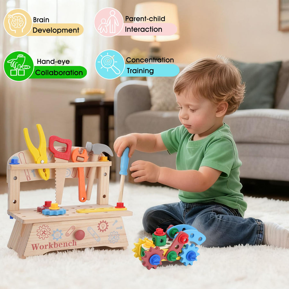 REXBETI 50 cartoon tool stickers spark imagination during playtime.
