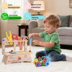 REXBETI 50 cartoon tool stickers spark imagination during playtime.