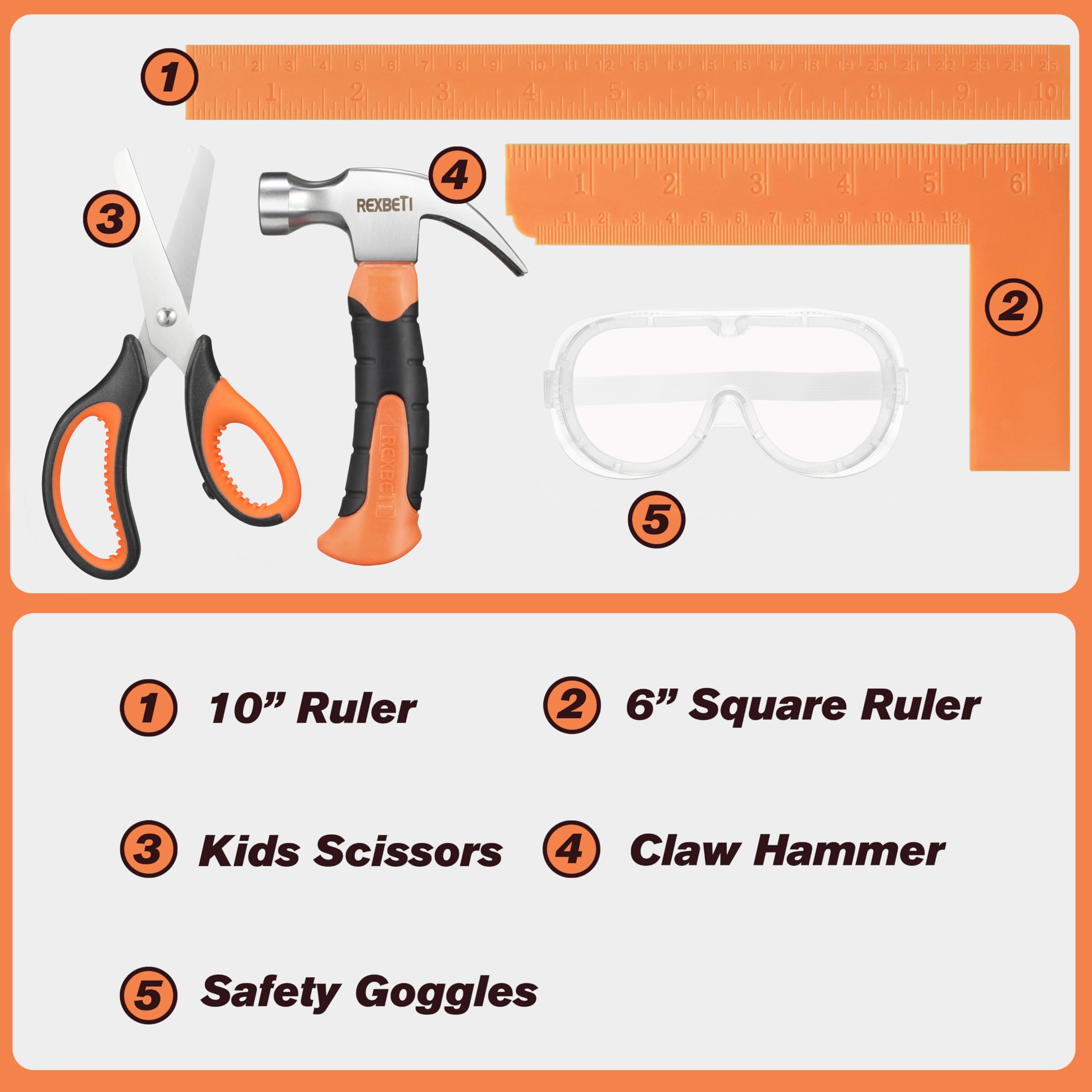 REXBETI claw hammer small for precise grip during beginner woodworking