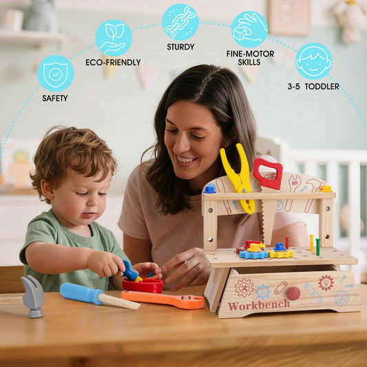 REXBETI apron for kids tool set encourages role-play while keeping clothes clean.