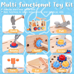 REXBETI wooden toy promotes early learning through guided building