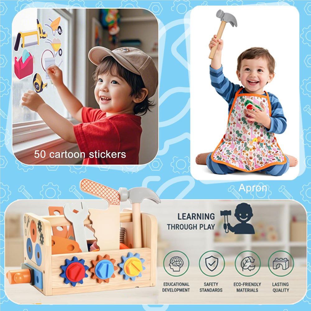 REXBETI tool set improves hand eye coordination with turning and hammering