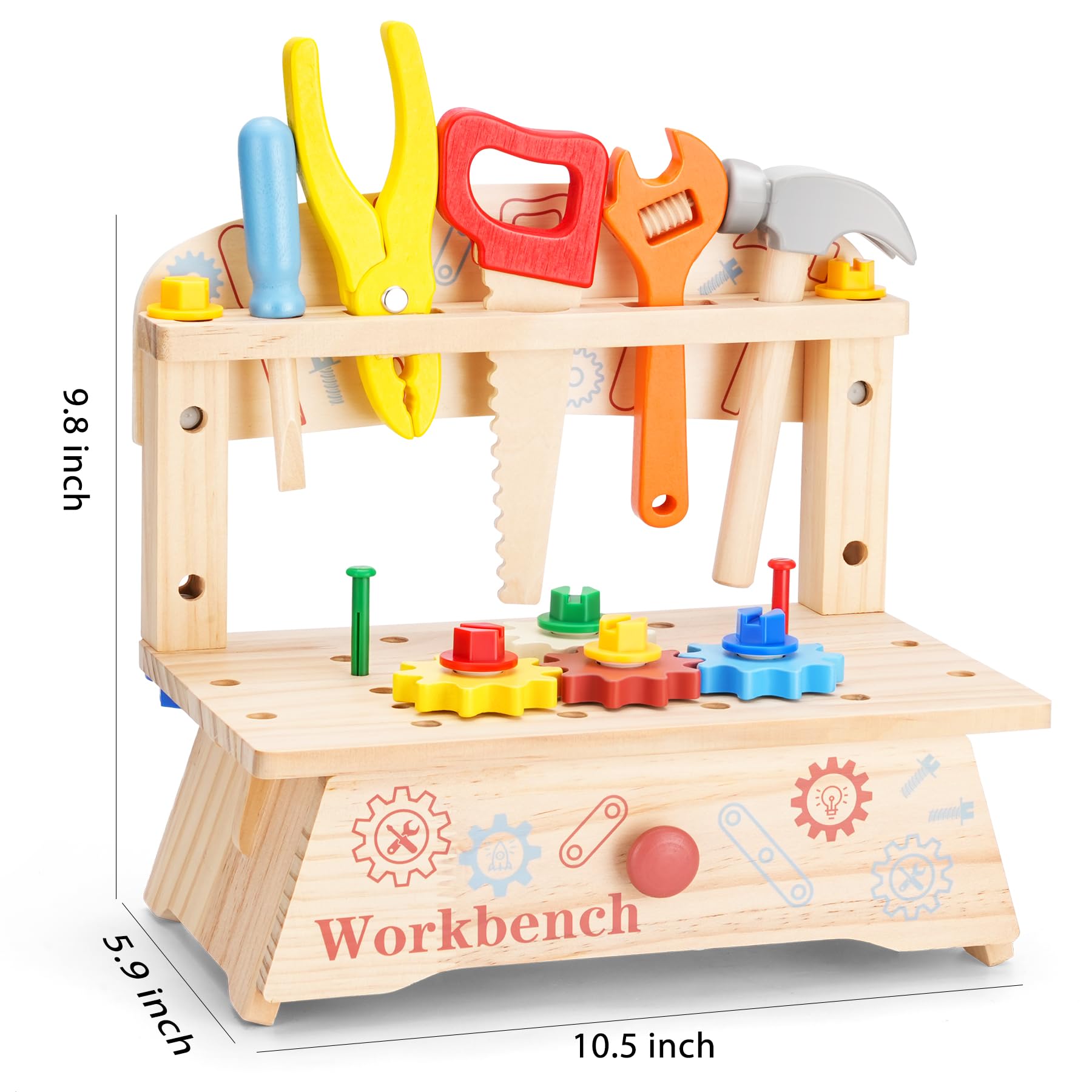REXBETI wooden mallet and tools give a realistic, safe practice experience.