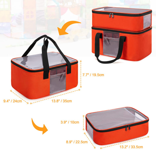 Rexmica medium open-top bag for compact toy storage on trips.