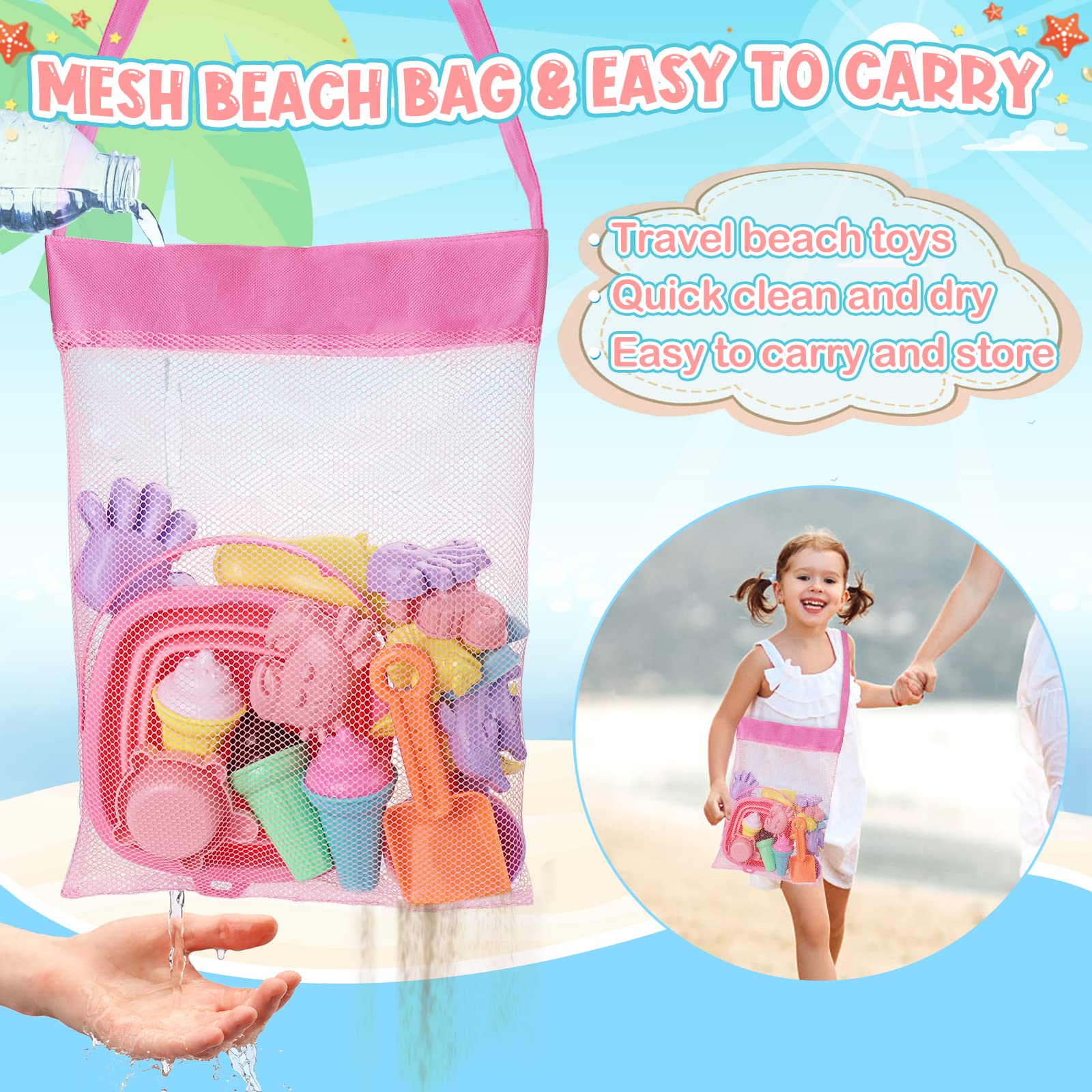 REZUCREY 12 sand molds spark imaginative sandcastle play with varied shapes.