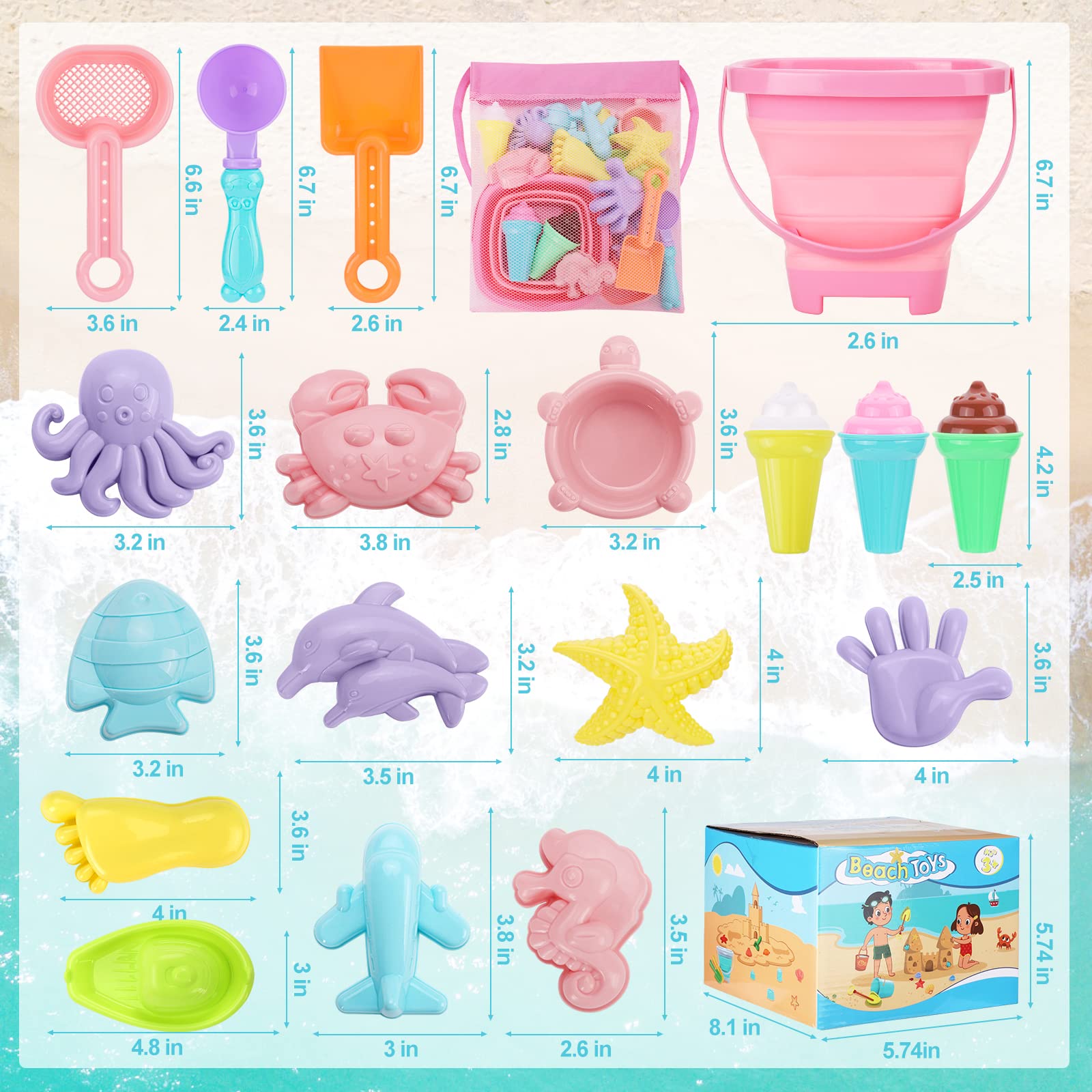 REZUCREY Mesh bag keeps toys organized and dries quickly after water play.