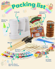 RGBDOT Kids Gardening Set paint tubes provide vibrant colors and reusable caps to prevent drying.