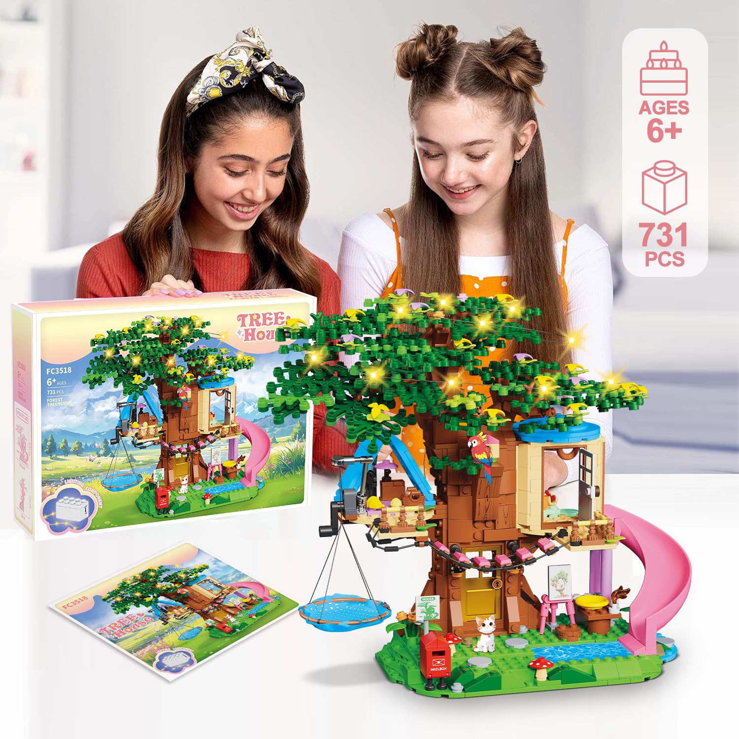 RGXRGX Treehouse Girls compatibility with LEGO Friends, expands build options and creativity.