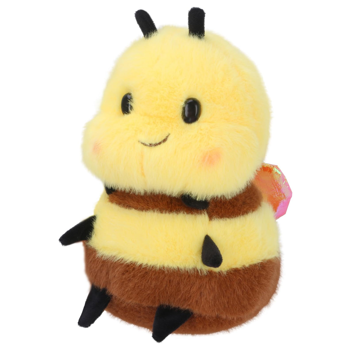 RHHSSE Chubby Smiling Bee Plush face close-up, a cuddly companion for kids.