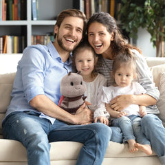 RHHSSE microbead-filled plush retains shape for comforting squeezes.