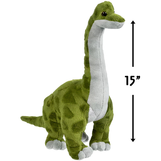 Rhode Island Novelty Brachiosaurus plush side view for imaginative play.
