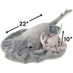 Rhode Island Novelty stingray hang tag detail highlights packaging and product authenticity.